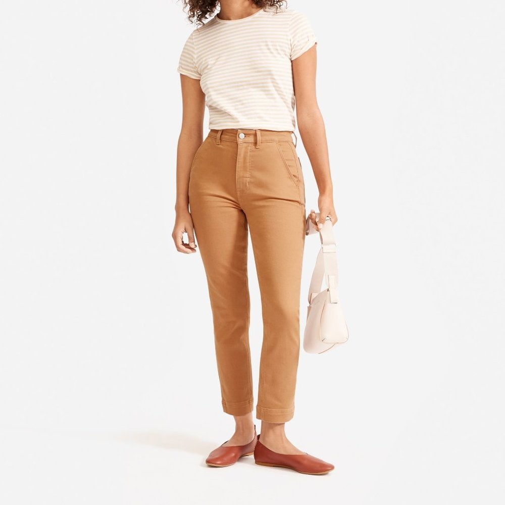 Everlane Slim Leg Crop Pant in Tawny 0